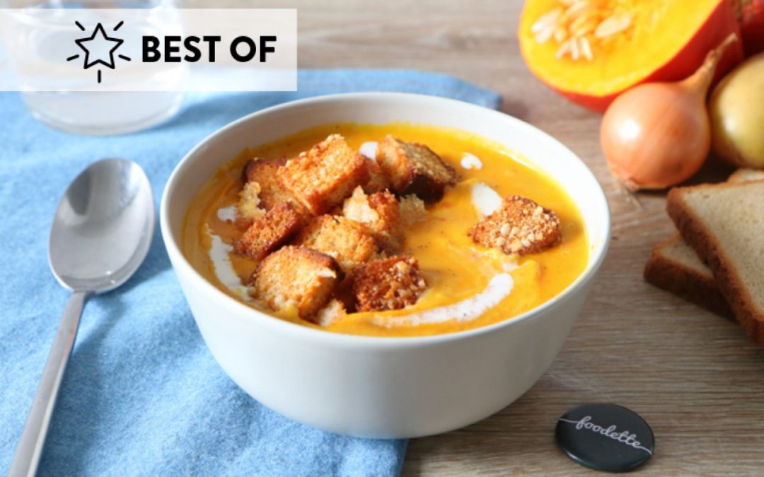 LE VELOUTÉ DE POTIMARRON, CROÛTONS FUMÉS ET GRANA PADANO