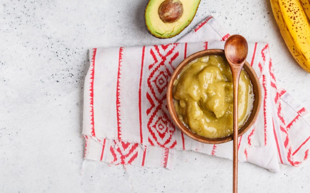 Glace avocat banane au lait de coco