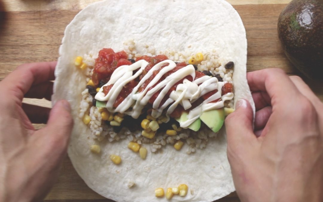 Burritos aux haricots noirs