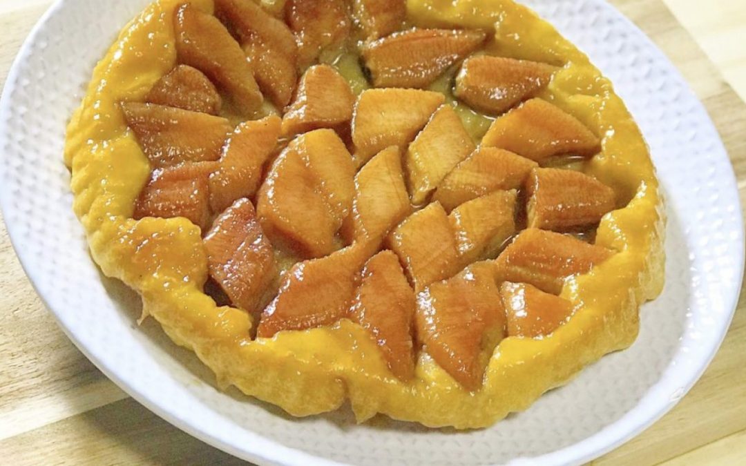 Tarte tatin à la banane flambée