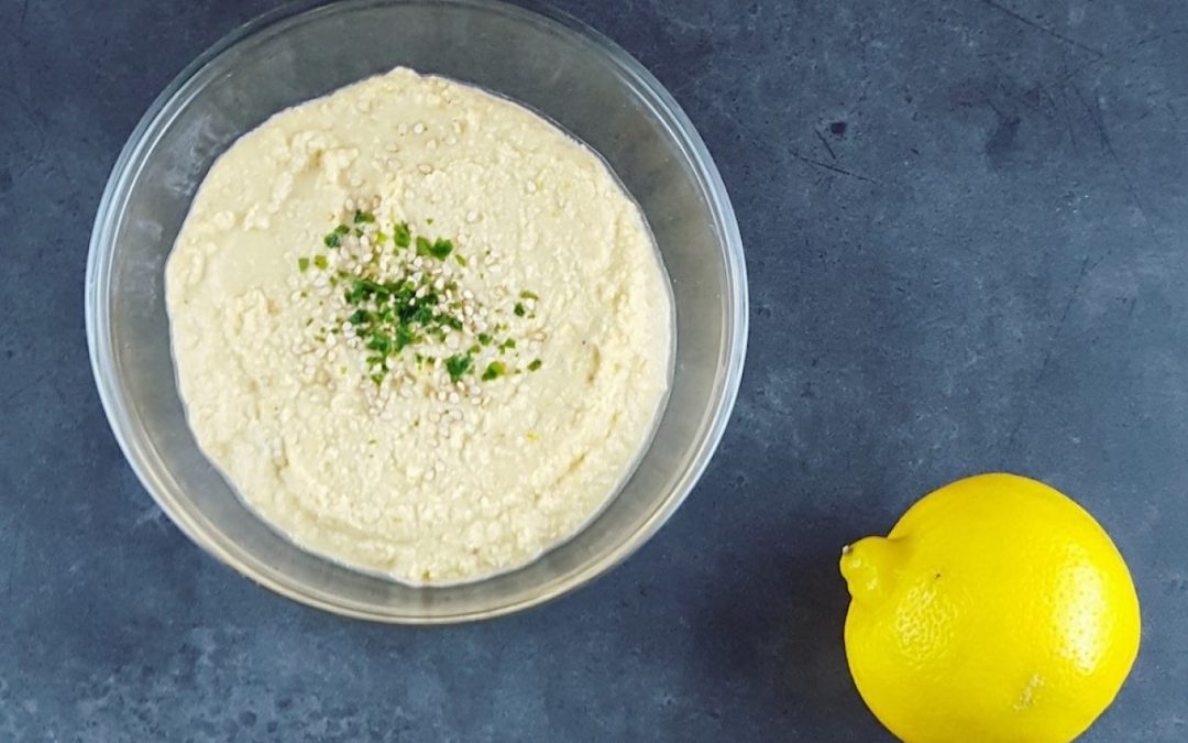 Houmous qui twiste aux lentilles corail et à la bergamote